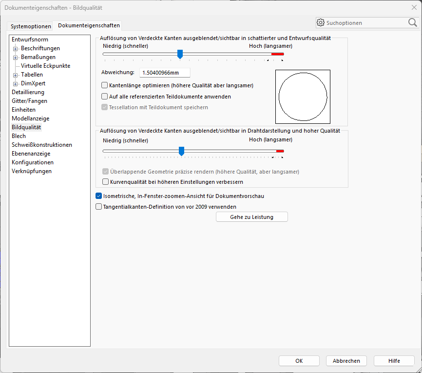 Bildqualität-Dokumenteinstellung