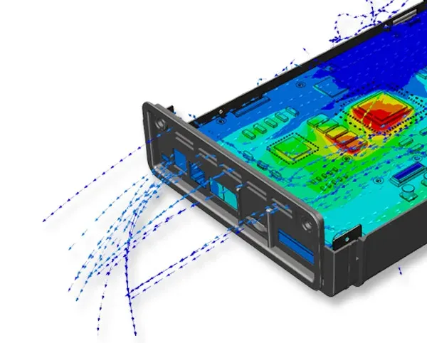 Elektronische Kühlung berechnen mit SOLIDWORKS Flow Simulation Electronic Cooling