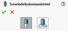 Gewindebolzenassistent