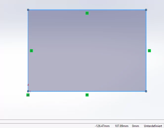 Unterdefinierten Skizzen SOLIDWORKS