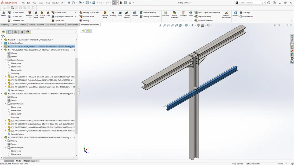 Funktion zur automatischen Benennung von Bauteilen im Konstruktionsprozess Beschreibung: