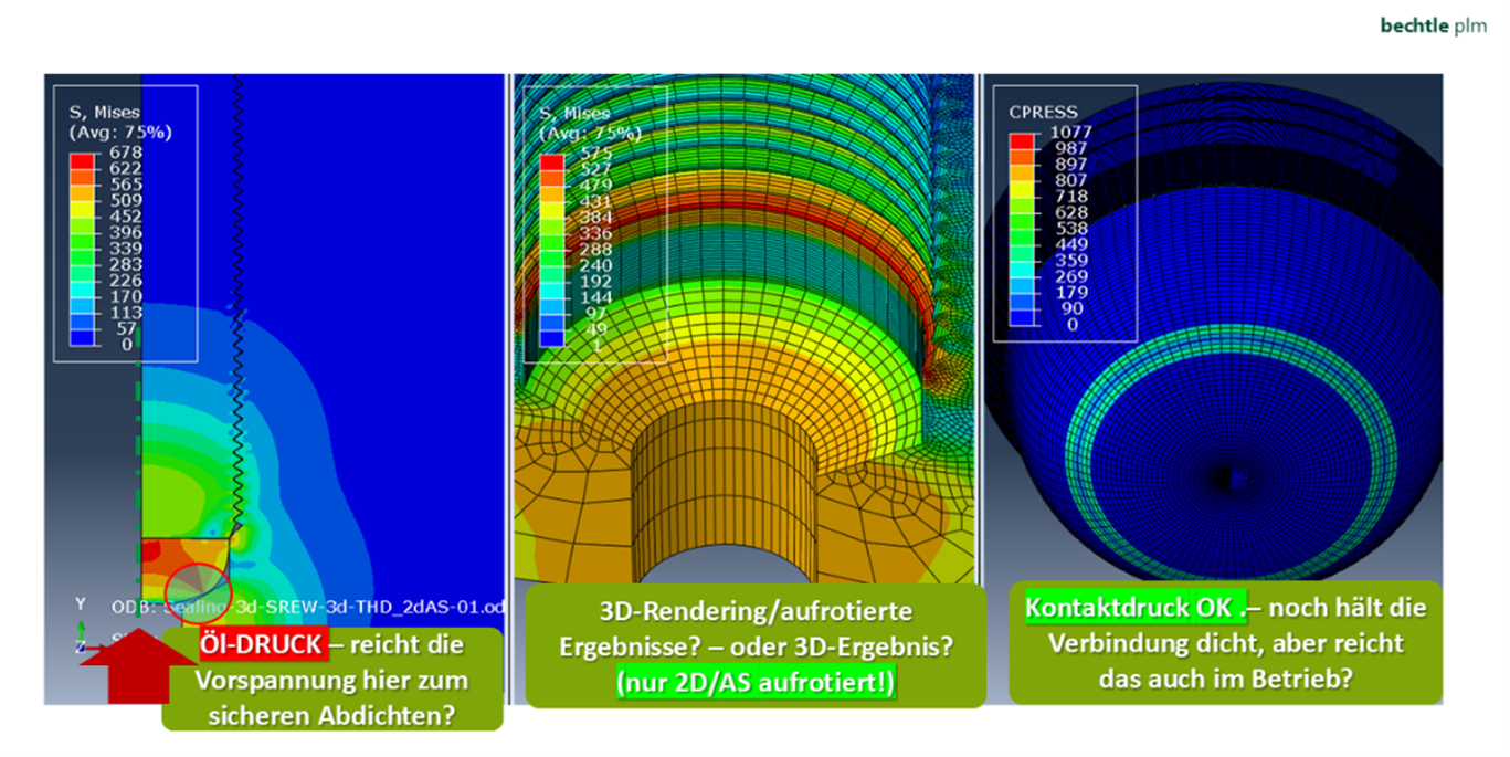2D/AS-Ergebnisse 3D-gerendert, am Beispiel „Druckleitung abdichten“