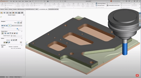 Vorrichtungen und Werkzeuge in SOLIDWORKS CAM dargestellt