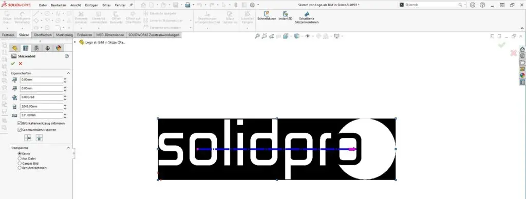 Logo in Skizze Skizzenbild