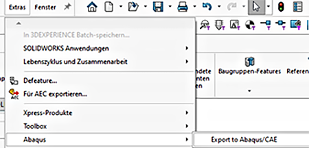 Aktivierung der Schraubenberechnung über die Schnittstelle in ABAQUS