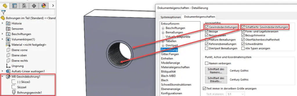 solidworks-bohrungsassistent-gewindebohrung-anzeigefilter
