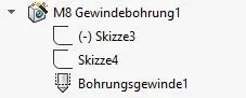 SOLIDWORKS Gewindedarstellung im Featurebaum