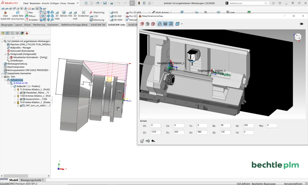 Übersicht der Kurzdreh-Funktion in der SOLIDWORKS Benutzeroberfläche