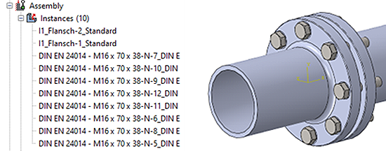 Zusammengesetzte Baugruppe in einem Modul oder Assembly